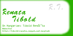 renata tibold business card